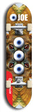 Skateboard deck: Limited edition, North American maple skateboard deck designed by underground artist BellyRash - available widths 7.5 to 8.5 inches in both mellow concave and steep concave shapes. Artwork: EYEBALL JOE logo brand popsicle-shaped deck 