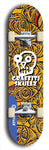 Skateboard deck: Limited edition, North American maple skateboard deck designed by underground artist BellyRash - available widths 7.5 to 8.5 inches in both mellow concave and steep concave shapes. Artwork: GRAFFITI SKULLZ logo brand popsicle-shaped deck with graffiti or street art background