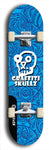 Skateboard deck: Limited edition, North American maple skateboard deck designed by underground artist BellyRash - available widths 7.5 to 8.5 inches in both mellow concave and steep concave shapes. Artwork: GRAFFITI SKULLZ logo brand popsicle-shaped deck with graffiti or street art background