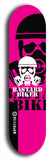 Skateboard deck: Limited edition, North American maple skateboard deck designed by underground artist BellyRash - available widths 7.5 to 8.5 inches in both mellow concave and steep concave shapes. Artwork: BASTARD BIKER logo brand popsicle-shaped deck with mechanical design in background