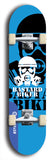 Skateboard deck: Limited edition, North American maple skateboard deck designed by underground artist BellyRash - available widths 7.5 to 8.5 inches in both mellow concave and steep concave shapes. Artwork: BASTARD BIKER logo brand popsicle-shaped deck with mechanical design in background