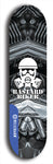 Skateboard deck: Limited edition, North American maple skateboard deck designed by underground artist BellyRash - available widths 7.5 to 8.5 inches in both mellow concave and steep concave shapes. Artwork: BASTARD BIKER logo brand popsicle-shaped deck with mechanical design in background