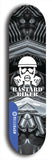 Skateboard deck: Limited edition, North American maple skateboard deck designed by underground artist BellyRash - available widths 7.5 to 8.5 inches in both mellow concave and steep concave shapes. Artwork: BASTARD BIKER logo brand popsicle-shaped deck with mechanical design in background