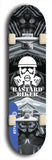 Skateboard deck: Limited edition, North American maple skateboard deck designed by underground artist BellyRash - available widths 7.5 to 8.5 inches in both mellow concave and steep concave shapes. Artwork: BASTARD BIKER logo brand popsicle-shaped deck with mechanical design in background