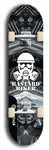 Skateboard deck: Limited edition, North American maple skateboard deck designed by underground artist BellyRash - available widths 7.5 to 8.5 inches in both mellow concave and steep concave shapes. Artwork: BASTARD BIKER logo brand popsicle-shaped deck with mechanical design in background