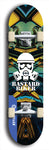 Skateboard deck: Limited edition, North American maple skateboard deck designed by underground artist BellyRash - available widths 7.5 to 8.5 inches in both mellow concave and steep concave shapes. Artwork: BASTARD BIKER logo brand popsicle-shaped deck with mechanical design in background