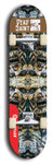 Skateboard deck: Limited edition, North American maple skateboard deck designed by underground artist BellyRash - available widths 7.5 to 8.5 inches in both mellow concave and steep concave shapes. Artwork: DEAD SAINT logo brand popsicle-shaped deck 