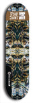 Skateboard deck: Limited edition, North American maple skateboard deck designed by underground artist BellyRash - available widths 7.5 to 8.5 inches in both mellow concave and steep concave shapes. Artwork: DEAD SAINT logo brand popsicle-shaped deck 