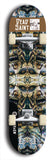 Skateboard deck: Limited edition, North American maple skateboard deck designed by underground artist BellyRash - available widths 7.5 to 8.5 inches in both mellow concave and steep concave shapes. Artwork: DEAD SAINT logo brand popsicle-shaped deck 