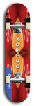 Skateboard deck: Limited edition, North American maple skateboard deck designed by underground artist BellyRash - available widths 7.5 to 8.5 inches in both mellow concave and steep concave shapes. Artwork: XOMFUG logo brand popsicle-shaped deck