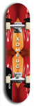 Skateboard deck: Limited edition, North American maple skateboard deck designed by underground artist BellyRash - available widths 7.5 to 8.5 inches in both mellow concave and steep concave shapes. Artwork: XOMFUG logo brand popsicle-shaped deck