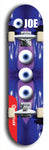 Skateboard deck: Limited edition, North American maple skateboard deck designed by underground artist BellyRash - available widths 7.5 to 8.5 inches in both mellow concave and steep concave shapes. Artwork: EYEBALL JOE logo brand popsicle-shaped deck 