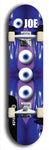 Skateboard deck: Limited edition, North American maple skateboard deck designed by underground artist BellyRash - available widths 7.5 to 8.5 inches in both mellow concave and steep concave shapes. Artwork: EYEBALL JOE logo brand popsicle-shaped deck 