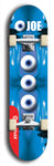 Skateboard deck: Limited edition, North American maple skateboard deck designed by underground artist BellyRash - available widths 7.5 to 8.5 inches in both mellow concave and steep concave shapes. Artwork: EYEBALL JOE logo brand popsicle-shaped deck 