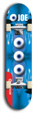 Skateboard deck: Limited edition, North American maple skateboard deck designed by underground artist BellyRash - available widths 7.5 to 8.5 inches in both mellow concave and steep concave shapes. Artwork: EYEBALL JOE logo brand popsicle-shaped deck 