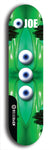 Skateboard deck: Limited edition, North American maple skateboard deck designed by underground artist BellyRash - available widths 7.5 to 8.5 inches in both mellow concave and steep concave shapes. Artwork: EYEBALL JOE logo brand popsicle-shaped deck