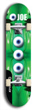 Skateboard deck: Limited edition, North American maple skateboard deck designed by underground artist BellyRash - available widths 7.5 to 8.5 inches in both mellow concave and steep concave shapes. Artwork: EYEBALL JOE logo brand popsicle-shaped deck