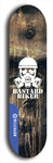 Skateboard deck: Limited edition, North American maple skateboard deck designed by underground artist BellyRash - available widths 7.5 to 8.5 inches in both mellow concave and steep concave shapes. Artwork: BASTARD BIKER logo brand popsicle-shaped deck with mechanical design in background