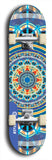 Skateboard deck: Limited edition, North American maple skateboard deck designed by underground artist BellyRash - available widths 7.5 to 8.5 inches in both mellow concave and steep concave shapes. Artwork: DHARMAMECHANIC logo brand popsicle-shaped deck 