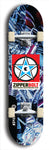 Skateboard deck: Limited edition, North American maple skateboard deck designed by underground artist BellyRash - available widths 7.5 to 8.5 inches in both mellow concave and steep concave shapes. Artwork: ZIPPERBOLT logo brand popsicle-shaped deck