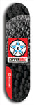 Skateboard deck: Limited edition, North American maple skateboard deck designed by underground artist BellyRash - available widths 7.5 to 8.5 inches in both mellow concave and steep concave shapes. Artwork: ZIPPERBOLT logo brand popsicle-shaped deck