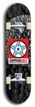 Skateboard deck: Limited edition, North American maple skateboard deck designed by underground artist BellyRash - available widths 7.5 to 8.5 inches in both mellow concave and steep concave shapes. Artwork: ZIPPERBOLT logo brand popsicle-shaped deck