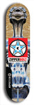 Skateboard deck: Limited edition, North American maple skateboard deck designed by underground artist BellyRash - available widths 7.5 to 8.5 inches in both mellow concave and steep concave shapes. Artwork: ZIPPERBOLT logo brand popsicle-shaped deck