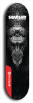 Skateboard deck: Limited edition, North American maple skateboard deck designed by underground artist BellyRash - available widths 7.5 to 8.5 inches in both mellow concave and steep concave shapes. Artwork: SQUISHY logo brand popsicle-shaped deck