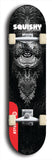 Skateboard deck: Limited edition, North American maple skateboard deck designed by underground artist BellyRash - available widths 7.5 to 8.5 inches in both mellow concave and steep concave shapes. Artwork: SQUISHY logo brand popsicle-shaped deck