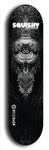 Skateboard deck: Limited edition, North American maple skateboard deck designed by underground artist BellyRash - available widths 7.5 to 8.5 inches in both mellow concave and steep concave shapes. Artwork: SQUISHY logo brand popsicle-shaped deck