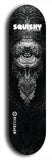 Skateboard deck: Limited edition, North American maple skateboard deck designed by underground artist BellyRash - available widths 7.5 to 8.5 inches in both mellow concave and steep concave shapes. Artwork: SQUISHY logo brand popsicle-shaped deck