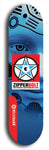 Skateboard deck: Limited edition, North American maple skateboard deck designed by underground artist BellyRash - available widths 7.5 to 8.5 inches in both mellow concave and steep concave shapes. Artwork: ZIPPERBOLT logo brand popsicle-shaped deck