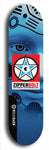 Skateboard deck: Limited edition, North American maple skateboard deck designed by underground artist BellyRash - available widths 7.5 to 8.5 inches in both mellow concave and steep concave shapes. Artwork: ZIPPERBOLT logo brand popsicle-shaped deck