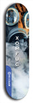 Skateboard deck: Limited edition, North American maple skateboard deck designed by underground artist BellyRash - available widths 7.5 to 8.5 inches in both mellow concave and steep concave shapes. Artwork: XOMFUG logo brand popsicle-shaped deck