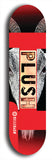 Skateboard deck: Limited edition, North American maple skateboard deck designed by underground artist BellyRash - available widths 7.5 to 8.5 inches in both mellow concave and steep concave shapes. Artwork: PLUSH logo brand popsicle-shaped deck