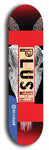 Skateboard deck: Limited edition, North American maple skateboard deck designed by underground artist BellyRash - available widths 7.5 to 8.5 inches in both mellow concave and steep concave shapes. Artwork: PLUSH logo brand popsicle-shaped deck