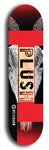 Skateboard deck: Limited edition, North American maple skateboard deck designed by underground artist BellyRash - available widths 7.5 to 8.5 inches in both mellow concave and steep concave shapes. Artwork: PLUSH logo brand popsicle-shaped deck