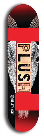 Skateboard deck: Limited edition, North American maple skateboard deck designed by underground artist BellyRash - available widths 7.5 to 8.5 inches in both mellow concave and steep concave shapes. Artwork: PLUSH logo brand popsicle-shaped deck