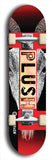 Skateboard deck: Limited edition, North American maple skateboard deck designed by underground artist BellyRash - available widths 7.5 to 8.5 inches in both mellow concave and steep concave shapes. Artwork: PLUSH logo brand popsicle-shaped deck