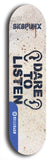 Skateboard deck: Limited edition, North American maple skateboard deck designed by underground artist BellyRash - available widths 7.5 to 8.5 inches in both mellow concave and steep concave shapes. Artwork: SK8PUNX logo brand popsicle-shaped deck