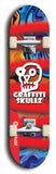 Skateboard deck: Limited edition, North American maple skateboard deck designed by underground artist BellyRash - available widths 7.5 to 8.5 inches in both mellow concave and steep concave shapes. Artwork: GRAFFITI SKULLZ logo brand popsicle-shaped deck with graffiti or street art background