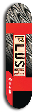 Skateboard deck: Limited edition, North American maple skateboard deck designed by underground artist BellyRash - available widths 7.5 to 8.5 inches in both mellow concave and steep concave shapes. Artwork: PLUSH logo brand popsicle-shaped deck