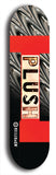 Skateboard deck: Limited edition, North American maple skateboard deck designed by underground artist BellyRash - available widths 7.5 to 8.5 inches in both mellow concave and steep concave shapes. Artwork: PLUSH logo brand popsicle-shaped deck