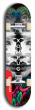 Skateboard deck: Limited edition, North American maple skateboard deck designed by underground artist BellyRash - available widths 7.5 to 8.5 inches in both mellow concave and steep concave shapes. Artwork: XOMFUG logo brand popsicle-shaped deck