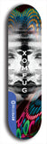 Skateboard deck: Limited edition, North American maple skateboard deck designed by underground artist BellyRash - available widths 7.5 to 8.5 inches in both mellow concave and steep concave shapes. Artwork: XOMFUG logo brand popsicle-shaped deck