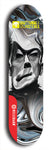 Skateboard deck: Limited edition, North American maple skateboard deck designed by underground artist BellyRash - available widths 7.5 to 8.5 inches in both mellow concave and steep concave shapes. Artwork: SQUISHY logo brand popsicle-shaped deck with graffiti or street art background