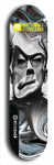 Skateboard deck: Limited edition, North American maple skateboard deck designed by underground artist BellyRash - available widths 7.5 to 8.5 inches in both mellow concave and steep concave shapes. Artwork: SQUISHY logo brand popsicle-shaped deck with graffiti or street art background