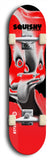 Skateboard deck: Limited edition, North American maple skateboard deck designed by underground artist BellyRash - available widths 7.5 to 8.5 inches in both mellow concave and steep concave shapes. Artwork: SQUISHY logo brand popsicle-shaped deck