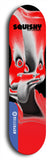 Skateboard deck: Limited edition, North American maple skateboard deck designed by underground artist BellyRash - available widths 7.5 to 8.5 inches in both mellow concave and steep concave shapes. Artwork: SQUISHY logo brand popsicle-shaped deck