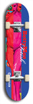 Skateboard deck: Limited edition, North American maple skateboard deck designed by underground artist BellyRash - available widths 7.5 to 8.5 inches in both mellow concave and steep concave shapes. Artwork: BETTYMOE FETISH logo brand popsicle-shaped deck with shapely erotic plastic mannequin